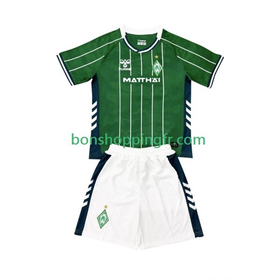 Maillot Domicile Werder Bremen 2025-2026 Manches Courtes Jeune Enfant(+shorts)