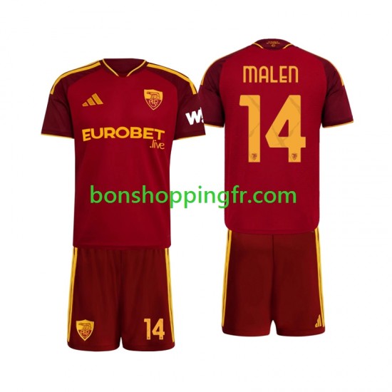 Maillot Domicile AS Rome Donyell Malen 14 2026-2027 Manches Courtes Jeune Enfant(+shorts)
