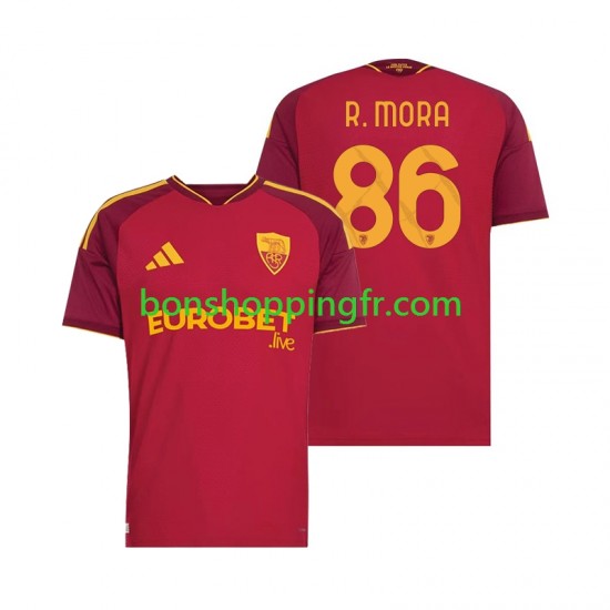 Maillot Domicile AS Rome Rodrigo Mora 86 2026-2027 Manches Courtes Homme