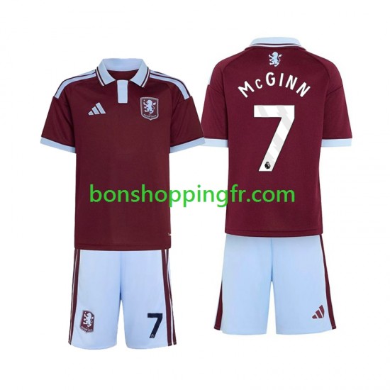 Maillot Domicile Aston Villa John McGinn 7 2026-2027 Manches Courtes Jeune Enfant(+shorts)