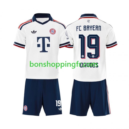 Maillot Extérieur Bayern Munich Alphonso Davies 19 2026-2027 Manches Courtes Jeune Enfant(+shorts)
