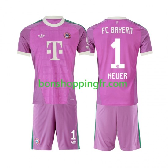 Maillot 3ème Bayern Munich Gardien Manuel Neuer 1 2026-2027 Manches Courtes Jeune Enfant(+shorts)