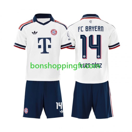Maillot Extérieur Bayern Munich Luis Diaz 14 2026-2027 Manches Courtes Jeune Enfant(+shorts)