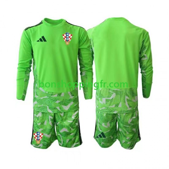 Maillot Domicile Croatie Gardien 2026-2027 Manches Longues Jeune Enfant(+shorts)