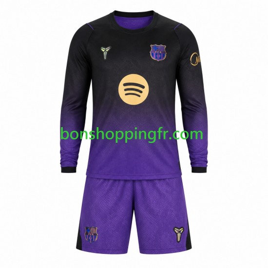 Maillot Extérieur FC Barcelone 2026-2027 Manches Longues Jeune Enfant(+shorts)