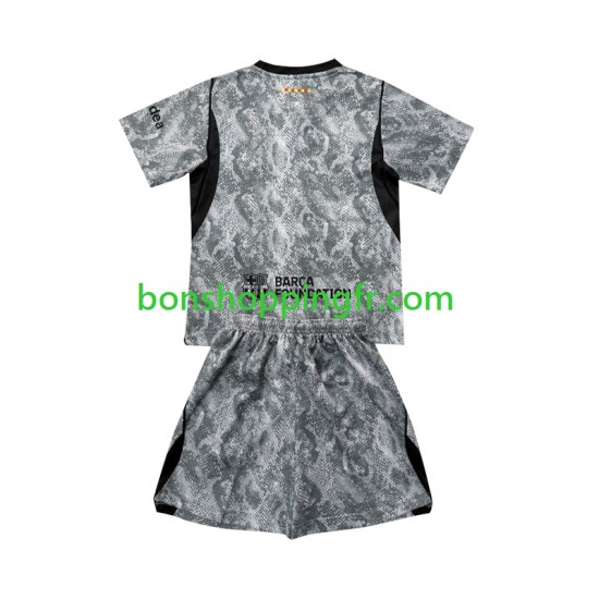 Maillot Extérieur FC Barcelone Gardien 2026-2027 Manches Courtes Jeune Enfant(+shorts)