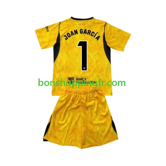 Maillot 4ème FC Barcelone Gardien Joan Garcia 1 2026-2027 Manches Courtes Jeune Enfant(+shorts)