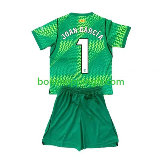 Maillot Domicile FC Barcelone Gardien Joan Garcia 1 2026-2027 Manches Courtes Jeune Enfant(+shorts)
