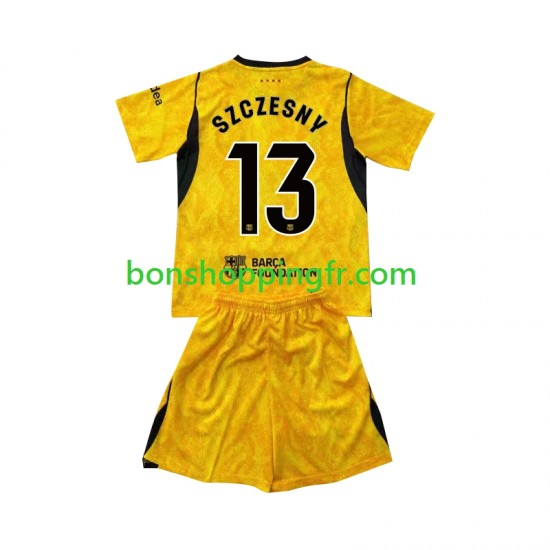 Maillot 4ème FC Barcelone Gardien Wojciech Szczesny 13 2026-2027 Manches Courtes Jeune Enfant(+shorts)