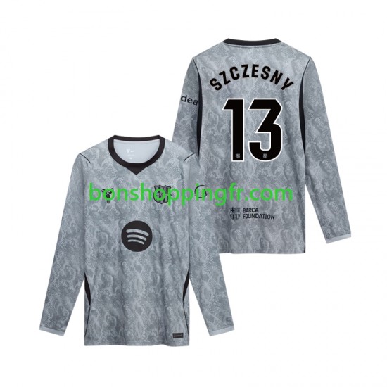 Maillot Extérieur FC Barcelone Gardien Wojciech Szczesny 13 2026-2027 Manches Longues Homme
