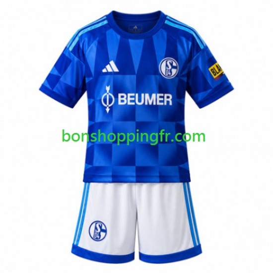 Maillot Domicile FC Schalke 04 2026-2027 Manches Courtes Jeune Enfant(+shorts)