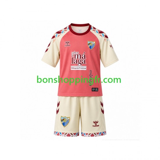 Maillot Extérieur Málaga CF 2026-2027 Manches Courtes Jeune Enfant(+shorts)