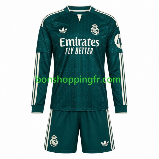 Maillot Extérieur Real Madrid 2026-2027 Manches Longues Jeune Enfant(+shorts)