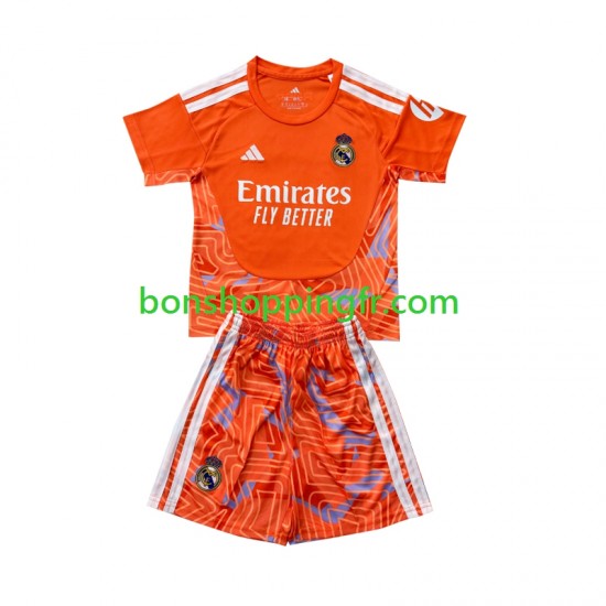 Maillot Domicile Real Madrid Gardien 2026-2027 Manches Courtes Jeune Enfant(+shorts)