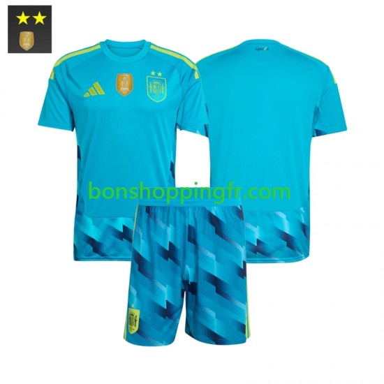 Maillot Domicile Espagne Gardien 2026-2027 Manches Courtes Jeune Enfant(+shorts)