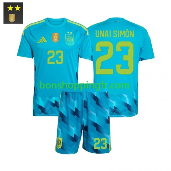 Maillot Domicile Espagne Gardien Unai Simon 23 2026-2027 Manches Courtes Jeune Enfant(+shorts)