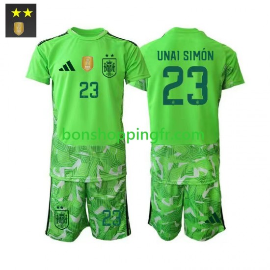 Maillot 3ème Espagne Gardien Unai Simon 23 2026-2027 Manches Courtes Jeune Enfant(+shorts)