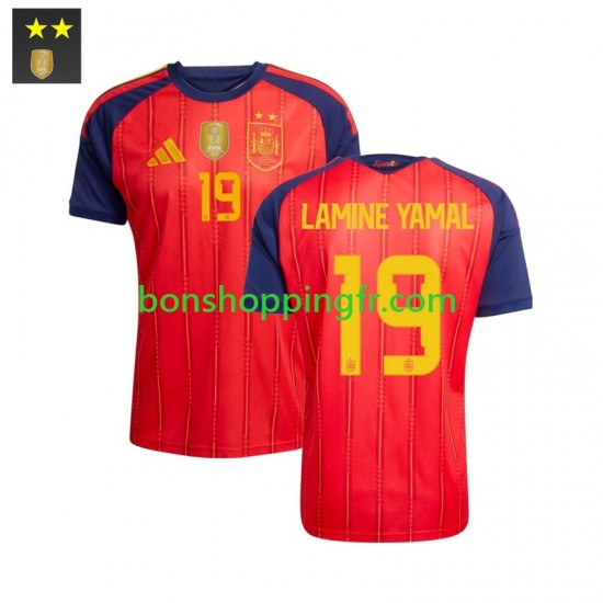 Maillot Domicile Espagne Lamine Yamal 19 2026-2027 Manches Courtes Homme