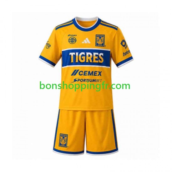 Maillot Domicile Tigres UANL 2026-2027 Manches Courtes Jeune Enfant(+shorts)
