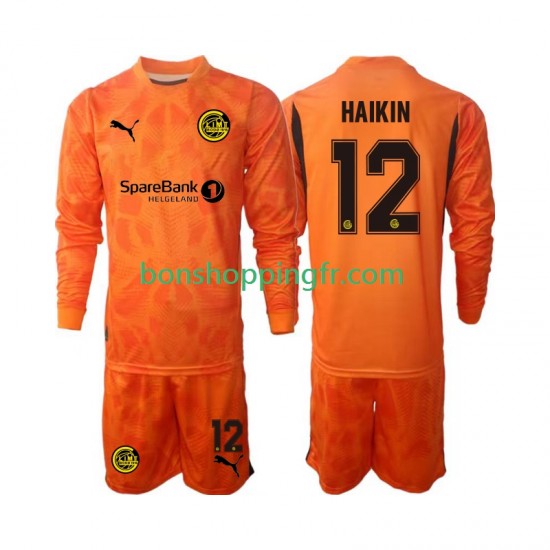 Maillot Extérieur FK Bodø/Glimt  Gardien Nikita Haikin 12 2025 Manches Longues Jeune Enfant(+shorts)