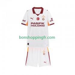 Maillot Extérieur Galatasaray 2025-2026 Manches Courtes Jeune Enfant(+shorts)