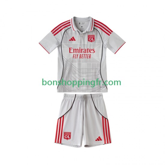 Maillot 3ème Olympique Lyonnais 2025-2026 Manches Courtes Jeune Enfant(+shorts)