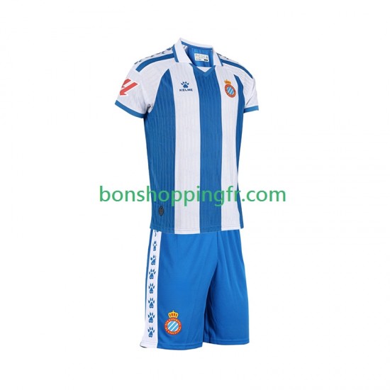 Maillot Domicile RCD Espanyol 2025-2026 Manches Courtes Jeune Enfant(+shorts)