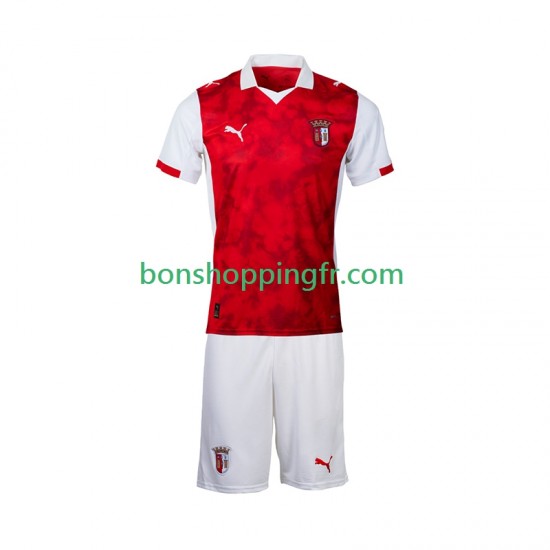 Maillot Domicile Braga SC 2025-2026 Manches Courtes Jeune Enfant(+shorts)