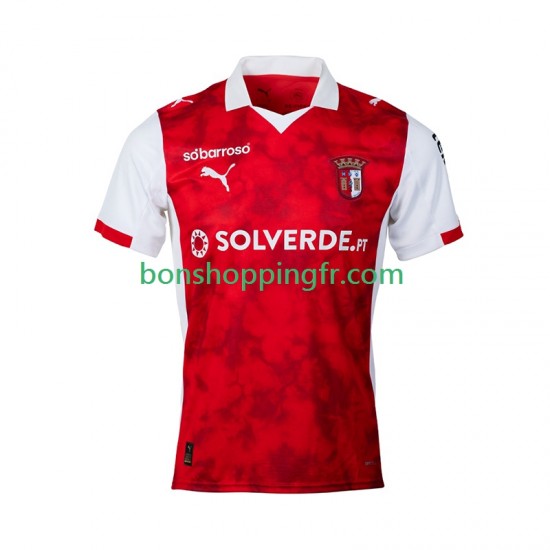 Maillot Domicile Braga SC 2025-2026 Manches Courtes Homme
