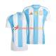 Maillot Domicile Argentine Copa America 2024 Bleu Blanc Manches Courtes Homme