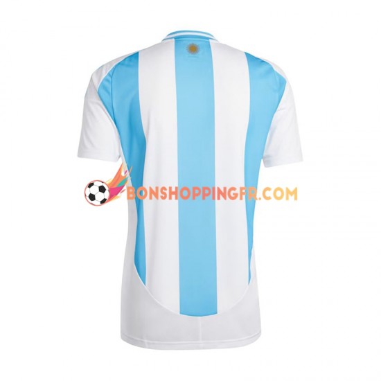 Maillot Domicile Argentine Copa America 2024 Bleu Blanc Manches Courtes Homme