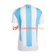 Maillot Domicile Argentine Copa America 2024 Bleu Blanc Manches Courtes Homme