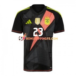 Maillot Domicile Argentine Gardien Emiliano Martinez 23 Copa America 2024 Noir Manches Courtes Homme