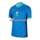 Maillot Extérieur Brésil Copa America 2024 Bleu Manches Courtes Homme