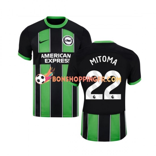 Maillot Extérieur Brighton Hove Albion Mitoma 22 2023-2024 Manches Courtes Homme