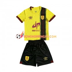 Maillot Extérieur Burnley 2023-2024 Jaune Manches Courtes Jeune Enfant(+shorts)