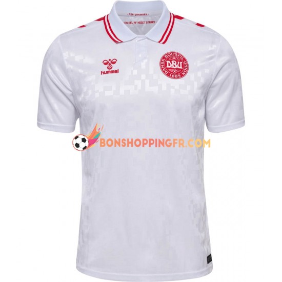 Maillot Extérieur Danemark Euro 2024 Manches Courtes Homme