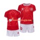 Maillot Domicile Danemark Euro 2024 Rouge Manches Courtes Jeune Enfant(+shorts)