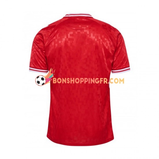 Maillot Domicile Danemark Euro 2024 Rouge Manches Courtes Homme