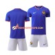 Maillot Domicile France Euro 2024 Bleu Manches Courtes Jeune Enfant(+shorts)