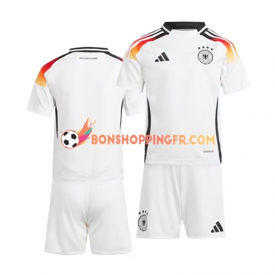 Maillot Domicile Allemagne Euro 2024 Blanc Manches Courtes Jeune Enfant(+shorts)