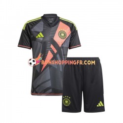 Maillot Domicile Allemagne Gardien Euro 2024 Noir Manches Courtes Jeune Enfant(+shorts)