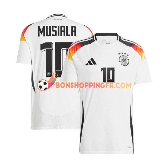 Maillot Domicile Allemagne Jamal Musiala 10 Euro 2024 Blanc Manches Courtes Homme