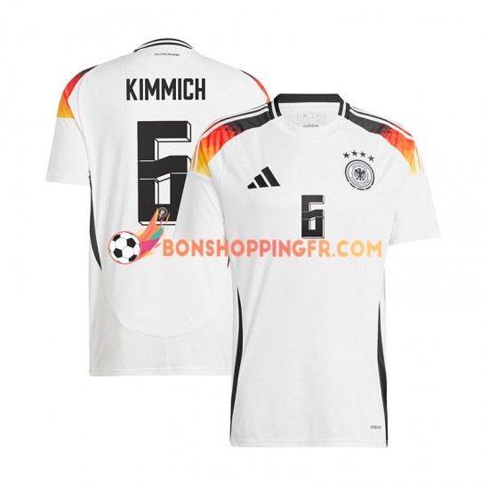 Maillot Domicile Allemagne Joshua Kimmich 6 Euro 2024 Blanc Manches Courtes Homme