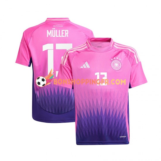 Maillot Extérieur Allemagne Thomas Muller 13 Euro 2024 Manches Courtes Homme