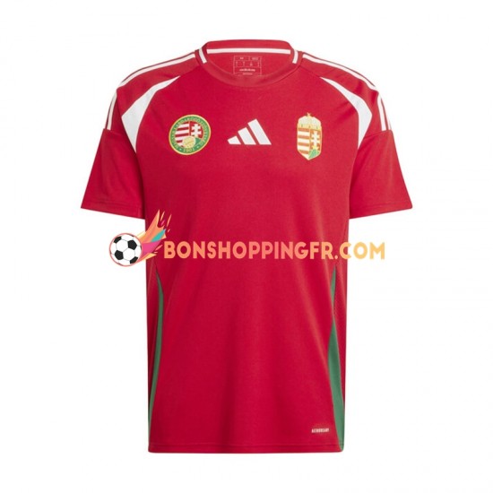 Maillot Domicile Hongrie Euro 2024 Rouge Manches Courtes Homme