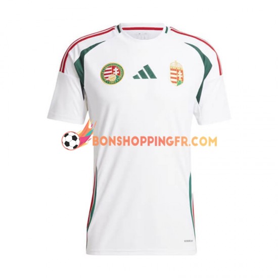 Maillot Extérieur Hongrie Euro 2024 Blanc Manches Courtes Homme