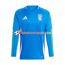 Maillot Domicile Italie Euro 2024 Bleu Manches Longues Homme