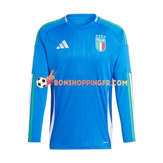 Maillot Domicile Italie Euro 2024 Bleu Manches Longues Homme