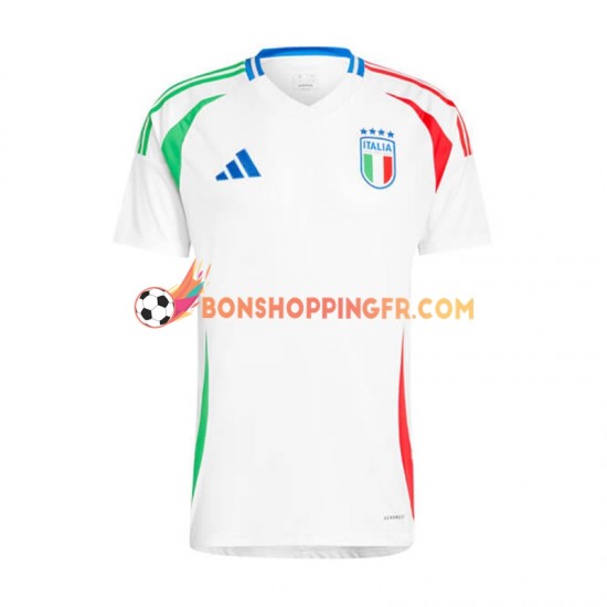 Maillot Extérieur Italie Euro 2024 Blanc Manches Courtes Homme